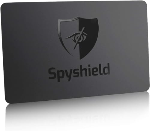 Spyshield RFID Blocker Karte NFC Schutzkarte mit Störsender | Bank-, EC-, Kreditkarte, Reisepass schützen | RFID-Schutz für Cliphalter, Geldbörse (6er Set)
