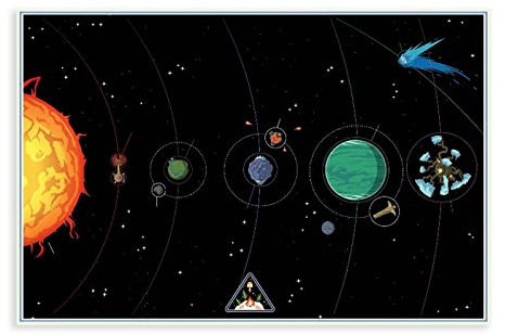 Outer Wilds System-Poster, Gaming-Poster, Leinwand-Poster, Schlafzimmer-Dekor, Sportlandschaft, Büro, Raumdekoration, Geschenk, ungerahmt, 20 x 30 cm