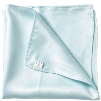 Mr.Van 100% Seide Einstecktuch für Herren, Elegant, Weiß, Weich, 35 * 35 cm, 16,5 Momme Seideneinstecktuch Einfarbig Uni