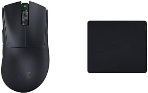 Razer DeathAdder V3 Pro + Gigantus V2 Large - Souris sans Fil légère et Ergonomique, capteur Optique 30K et Tapis de Souris Souple pour la Vitesse et Le contrôle