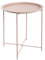 Tables Table d'appoint ronde, en métal, convient au jardin d'extérieur, avec plateau amovible, adaptée for les plantes, les fleurs, table de service, de salon, table basse,5 couleurs ( Color : Rose pi