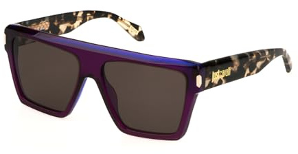 Just Cavalli Sunglasses SJC032 Braun+Violett 57/15/145 Unisex Erwachsene Brille, Braun + Violett, 57/15/145