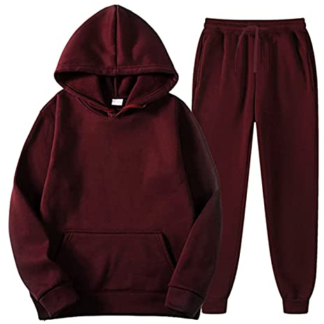 Jogginganzug Herren Set - Lässig Oberteile und Sporthosen Hip Hop Streetwear Junge Kapuzenpullove Jogginghose Mode Trainingsanzüge Temperament Outfit Herren Herbst Winter outfit