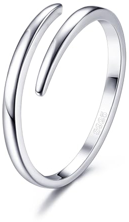 Chriscoco Ringe Frauen Silber 925 Silber/Gold Ring Damen Daumenring Verlobungsring Eheringe Jubiläum Promise Ringe Silber Ringe 925 Damen Ring Schmuck Größe 52-62