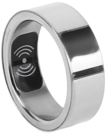 Tragbarer Smart-Ring, Schlaf- und Fitness-Ring, Kabellos, Zeichnet Kontinuierlich Herzfrequenz und Temperatur auf, Wasserdichter Wiederaufladbarer SportsTracker-Ring für Männer
