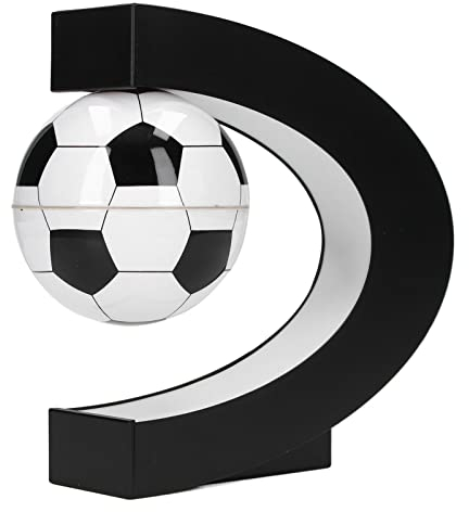 UPQRSG Pantalla de Balón de Fútbol de Levitación Magnética, Flotador Magnético de Baja Fricción Fútbol Levitante con Base en Forma de C, Cool Tech Gadgets Regalo de Escritorio Único para Hombres(UE)