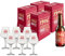 Bigcrafters | 1906 Red Vintage 4 packs de cerveza x 6 botellas de 33 cl + Juego de 6 copas Crafty de 1906 Red Vintage Originales