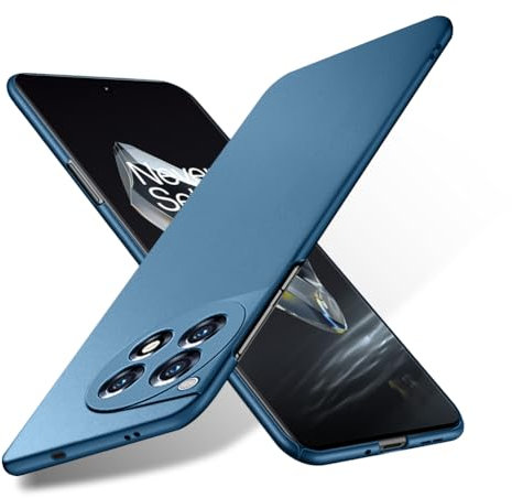 Bastmei Funda para Oneplus 12R 5G, Ultraligero Ultrafino Antideslizante Protección de Cámara, PC Rígido Textura Esmerilada Funda para Oneplus 12R 5G (Azul)