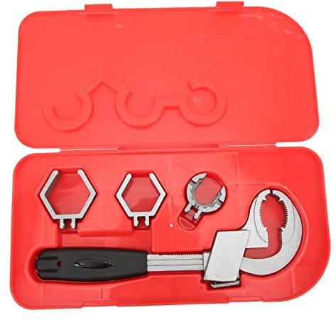 Yechiry Chiave Universale Regolabile a Doppia estremità, Chiave a Mezzaluna Aperta 80mm, Chiave per Lavabo Bagno per Smontaggio e Montaggio di Sanitari, Riparazione Idraulica