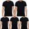Gaffer Mens T Shirts Plain Crew Neck Cotton Top Tees Workwear Undershirts Gym Running Workout Classic Basic T-Shirt Short Sleeve 5 Pack - Black M