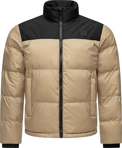 Ragwear Herren Winterjacke warme Steppjacke wasserdicht im angesagten Retro-Colourblocking-Look Stafen YOUMODO S-3XL