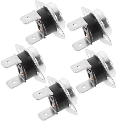 Angoily Elemento Calefactor para Termostato de Secadora de 5 Piezas para Reemplazo Termostato para Electrodomésticos de 250 V/16 a Y 185 °f Fácil de Instalar Control Preciso de Temperatura