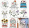8pcs Vintage Flowers Leaf Daisy Iron On Transfers for T-Shirts Rub on Transfers Stickers Vinyl Ready to Press Stickers Iron on Decals for T-Shirts Clothing Hoodie DIY Crafts