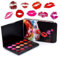 Set di palette di rossetto, palette di rossetto impermeabile di 15 colori, di lucidalabbra opaca di lunga vita, cosmetica di trucco di colore del labbro pigmento