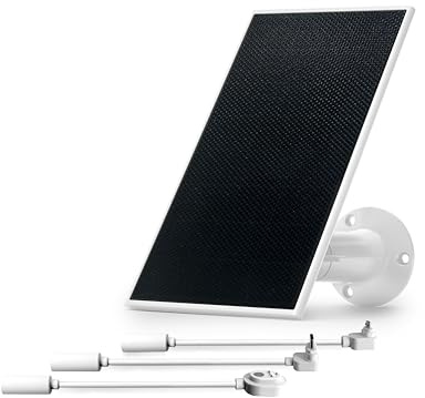 Arlo Zertifiziertes Zubehör, Universal Solarpanel, 24/7 Stromversorgung | Kompatibel Mit Mit Allen Generationen Von Arlo Go 2, Essential, Pro, Ultra, allen XL Kameras und Kabellosen Fluchtlichtern