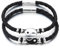 COOLSTEELANDBEYOND Paare Yin-Yang Armband, Liebhaber Leder Armband, Seine und Ihres Spirituellen Boho Schmuck, Freundschaft