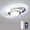 Mckalen LED Deckenleuchte Dimmbar, 39W 4387LM Modern Deckenlampe mit Fernbedienung/APP, Oval Deckenbeleuchtung Wohnzimmer aus Aluminium 3000K-6500K für Schlafzimmer Esszimmer Küche,38.5CM