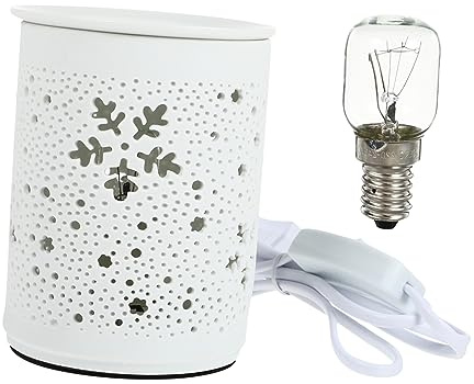 BIUDECO Elektrische Aromatherapie Duftlampe aus Keramik mit Rundem Design 25 W für Entspannte Atmosphäre im Schlaf und Arbeitszimmer