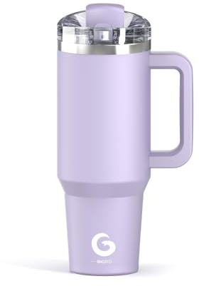 BIGRD Taza Termo Cafe para Llevar Botella Agua Acero Inoxidable 1.2 litro,Water Bottle Conserva el Frío 10 Horas,Vaso Termico Sin BPA,Púrpura