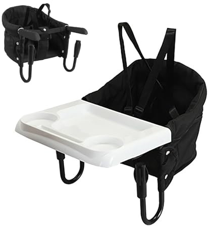 Tischsitz Baby，Babysitz Tisch，Tischstuhl mit Abnehmbares Tablett,Babysitz Tisch mit 5-Punkt Sicherheitsgurt&Polster Sitz,Leicht zu Transportieren,für Kleinkind Carrier für zu Hause und Unterwegs