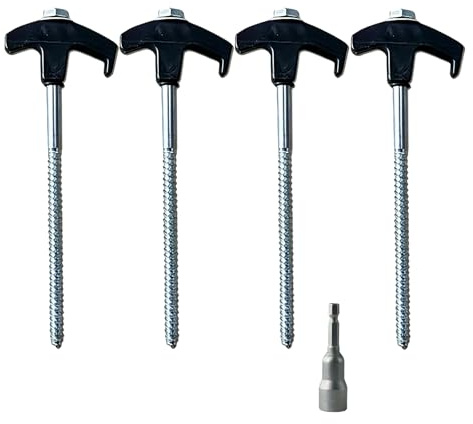 Laikoutd Vordächer Hering, Kohlenstoffstahl, Zelthering, Hof, Rasen, Hering, Outdoor Camping, Erdnägel für Befestigungen, Zeltplanen, Markisen