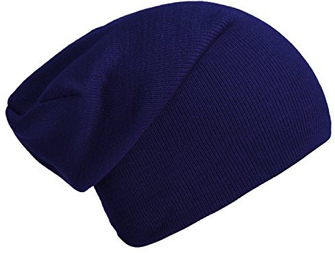 DonDon Mütze Herren Mütze Damen Wintermütze Slouch Beanie - Navyblau