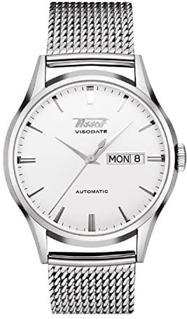 Tissot Mens Heritage Visodate Automatic White Dial Mesh Bracelet Watch T019.430.11.031.00