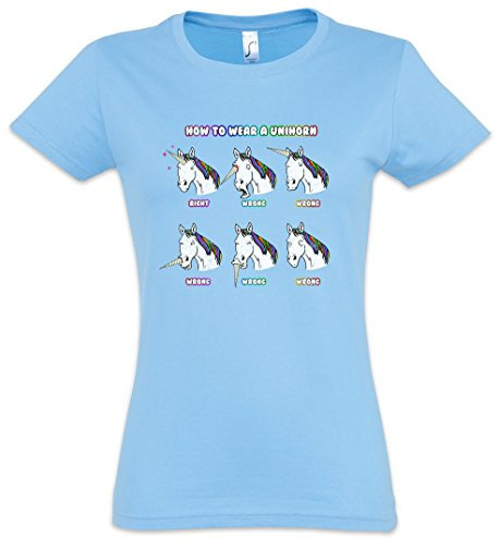 Urban Backwoods How to Wear A Unihorn II Damen T-Shirt Blau Größe S