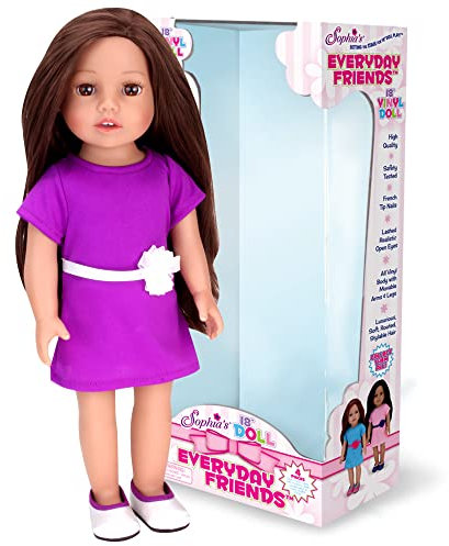 Sophias by Teamson Kids 18 All Vinyl Brunette Haar Dull Miley mit braunen Augen