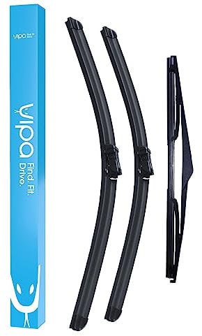 Vipa Car Parts Premium Wiper Blade Set | fits: VAUXHALL ASTRA J MK6 Hatchback (Dec 2009 to Dec 2016) | All-Weather Performance | Durable, Streak-Free Windshield Wipers | Easy Installation