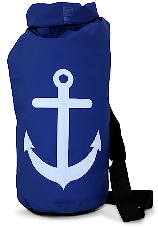 Sonia Originelli 20 Liter Seesack Anker Wasserfest Trockensack Survival Bag Farbe Marineblau
