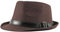 CHENNUO Vintagen Britischen Stil Gentleman Jazz Hut Herren Fedora Hut Winter Woll filzhut (Braun)