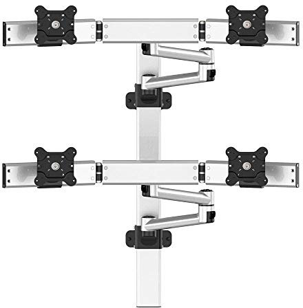 Cotytech VESA Wandhalterung für 4 Monitore Schnellspanner oval oder gerade