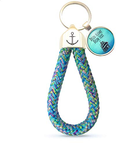 MeLifestyle Schlüsselanhänger aus Segelseil Paracord für die Arbeit Auto Haus und Privat Atlantic Mermaids