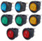 RUNCCI-YUN 8 pcs Interruptor Basculante 12v，Interruptor Redondo，Interruptor Basculante Led，3 Pines 20a 12v Dc Interruptor 12v Coche Para coche o barco con（ 4 colores）