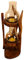 Kinaree Teak Laterne Windlicht - Teak Windlicht - 2 Lichter - Stehend oder Hängend - Braun
