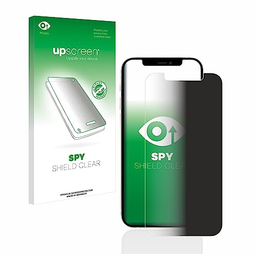 upscreen Anti-Spy Blickschutzfolie für Apple iPhone 12 Pro Made in Germany, Privacy Screen Displayschutz-Folie [Sichtschutz, Blaulichtfilter]
