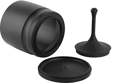 58-mm-Dosierringpresse, Aluminiumlegierung, gegen Staubflug, Espresso-Dosiertrichter, Kaffeedosierring, Kaffeedosierbecher, Espressodosierbecher, Espressozubehör, Kaffeewerkzeuge, Kaffeepulverpicker