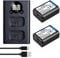 DuraPro 2X NP-FW50 Replacement Battery + LCD USB Charger Compatible for Sony a3000 a6000 a6400 a6500,a7, 7R,a7R,NEX-3,NEX-3N, NEX-5, NEX-5N, NEX-5R, NEX-5T Digital Cameras