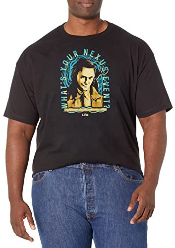 Marvel Herren Ticken der Uhren T-Shirt, schwarz, XXL