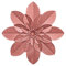 Rose Gold Metal Flower Wall Art Decor, 9.5“ Rustic Modern Floral Sculpture, Distressed Iron Wall Hanging Home Decoration Accent Artworks for Indoor Kitchen Bedroom Living Room Office Outdoor Garden