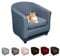 Lydevo Sesselhussen Clubsessel Stretch Sesselschoner Sesselbezug Tub Chair Cover Couchbezug Elastisch Anti-Rutsch Club Sesselüberwürfe Husse für Loungesessel,Blau Grau