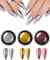 3 Colori Cromato Nail Powder Set Riflettente Glitter Metallico Effetto Specchio per Unghie Art Design 3D Olografico Argento Rosa Oro Pigmento Flash Luce Crome Paillette Polvere con 3 Strumenti