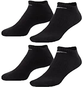 Nike 6 Paar Everyday Cushioned Sneakersocken Socken Weiß Schwarz Unisex SX7673, Farbe:Schwarz/Weiß, Socken Neu:38-42