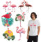 NBEADS 6 Stück Flamingo Pflanzenmuster Wärmeübertragung Aufkleber, Patches zum Aufbügeln DIY PET Haustier Bügelbilder zum Aufbügeln Abziehbilder zum Aufbügeln für T-Shirt Jacken Rucksack Kleidung