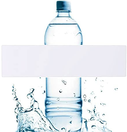 ILKPAPIE 8×2 Printable Matte White Water Bottle Labels, 50 Labels Waterproof Blank Wraparound Rectangle Sheet for Inkjet/Laser Printer