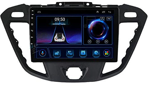 9 Zoll GPS Für Ford Transit Custom 2013-2018 Android 12 Autoradio Navi GPS DAB+Radio HD Touchscreen Autoradio Bluetooth CarPlay Navigation WiFi,FM RDS Radio OBD USB DVR +Lenkradkontrolle DSP