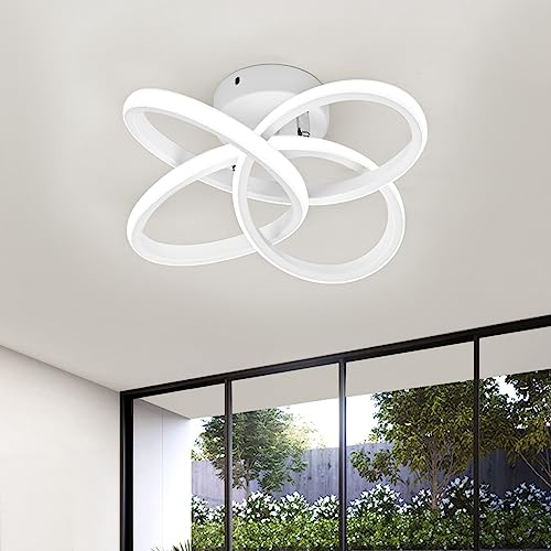 Deckenlampe, 36W LED Deckenleuchte, 6000K Modern Kreative Minimalistische Deckenlampen,Deckenbeleuchtung Lampen für Balkone Flurgarderobe Schlafzimmer Badezimmer Flur Keller Küche Gang Balkon Weiß