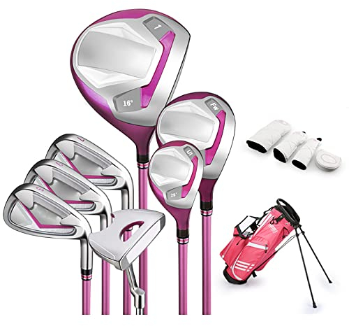 MOLVUS Komplettes Junior-Golfschläger-Set, Kinder-Golf-Set, 7 Stangen-Golfschläger für Kinder und Jugendliche, für Jungen mit Einer Körpergröße von 120–165 cm