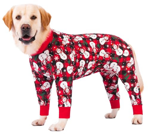 Yeapeeto Post-OP-Genesungsanzug für Hunde, weich, langärmelig, Alternative zur Halskrause, verhindert Lecken, fängt Haare auf, chirurgischer Einteiler für große und mittelgroße Hunde, Größe XL,